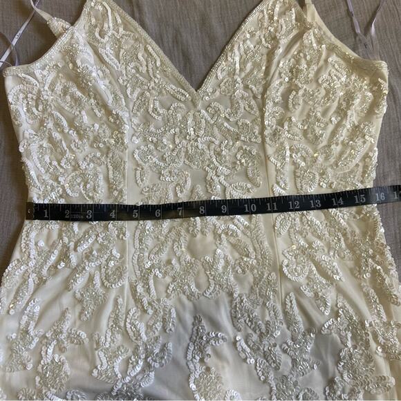 NWOT Lulus Everlasting Passion White Sequin Beaded Backless Maxi Dress - Picture 8 of 13